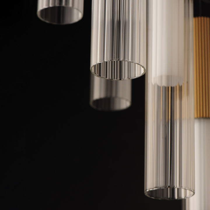 ET2 - E11015-144GLD - LED Pendant - Reeds - Gold