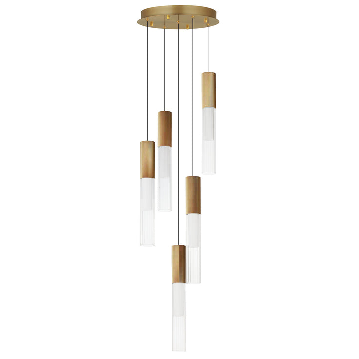 ET2 - E11015-144GLD - LED Pendant - Reeds - Gold