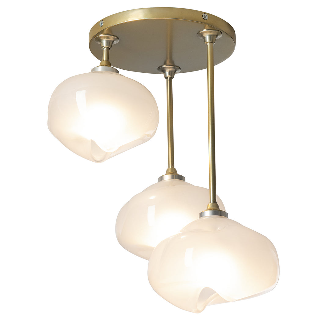 Hubbardton Forge Canada - 121373-SKT-86-FD0710 - Three Light Semi-Flush Mount - Ume - Modern Brass