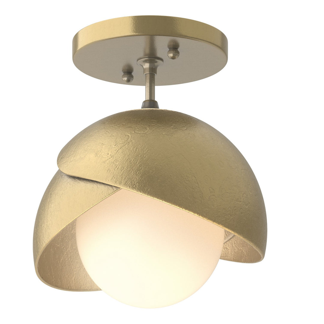 Hubbardton Forge Canada - 121377-SKT-86-86-GG0711 - One Light Semi-Flush Mount - Brooklyn - Modern Brass