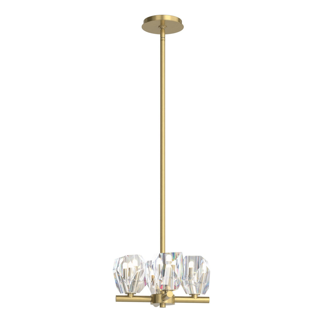 Gatsby Four Light Semi-Flush/Pendant in Modern Brass - available from The Lighting Shoppe, trusted by Canadian homeowners