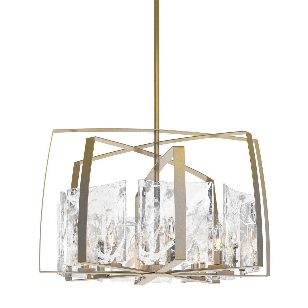 Hubbardton Forge Canada - 131312-SKT-MULT-86-YR0699 - Eight Light Pendant - Arc - Modern Brass