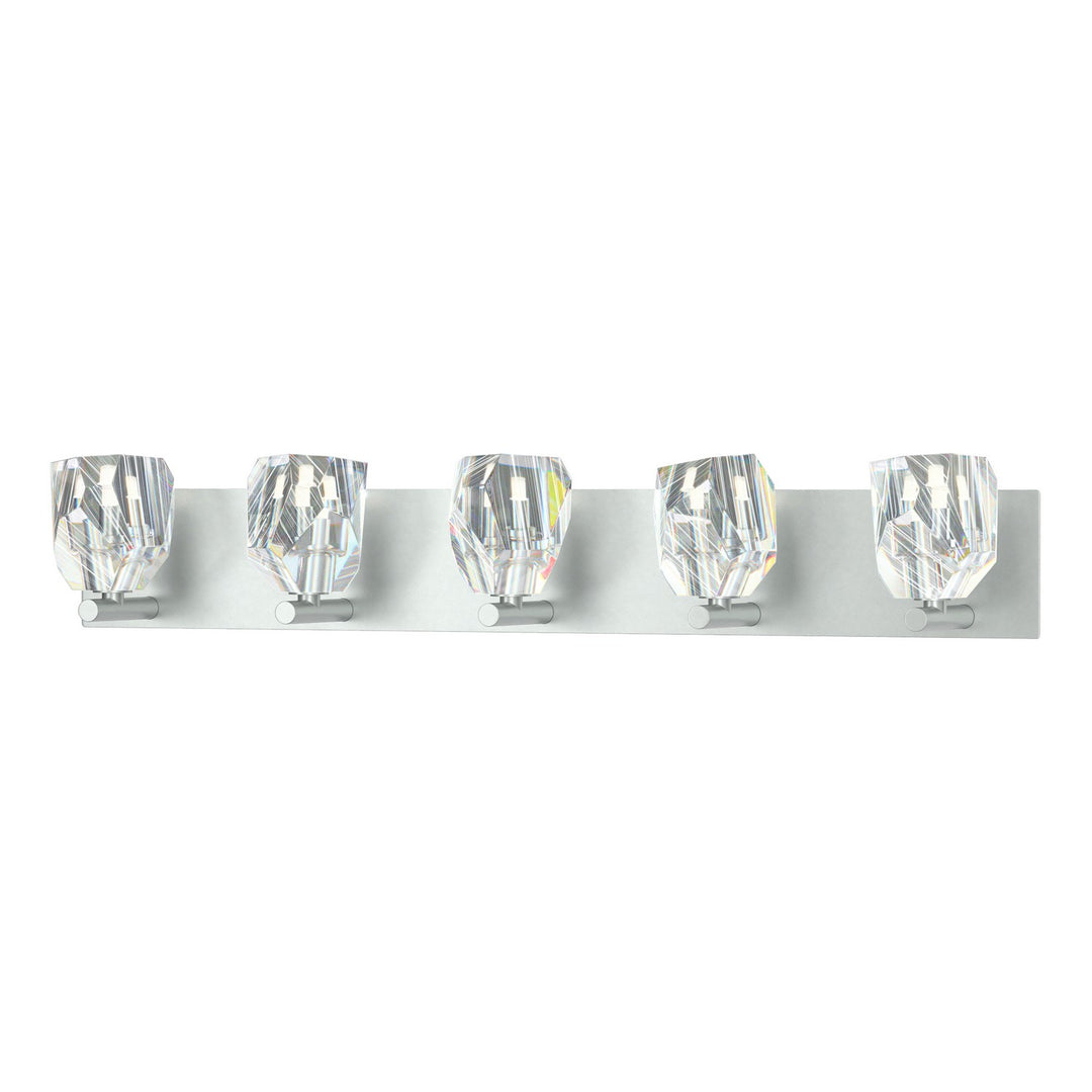 Gatsby Five Light Bath Sconce in Vintage Platinum - available from The Lighting Shoppe, trusted by Canadian homeowners