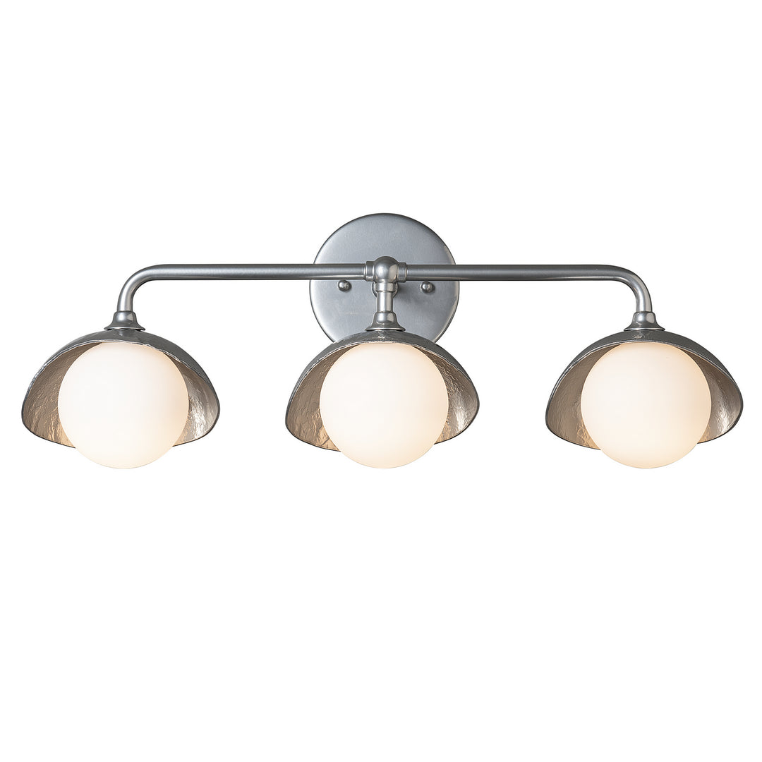 Hubbardton Forge Canada - 201373-SKT-85-85-GG0711 - Three Light Bath Sconce - Brooklyn - Sterling