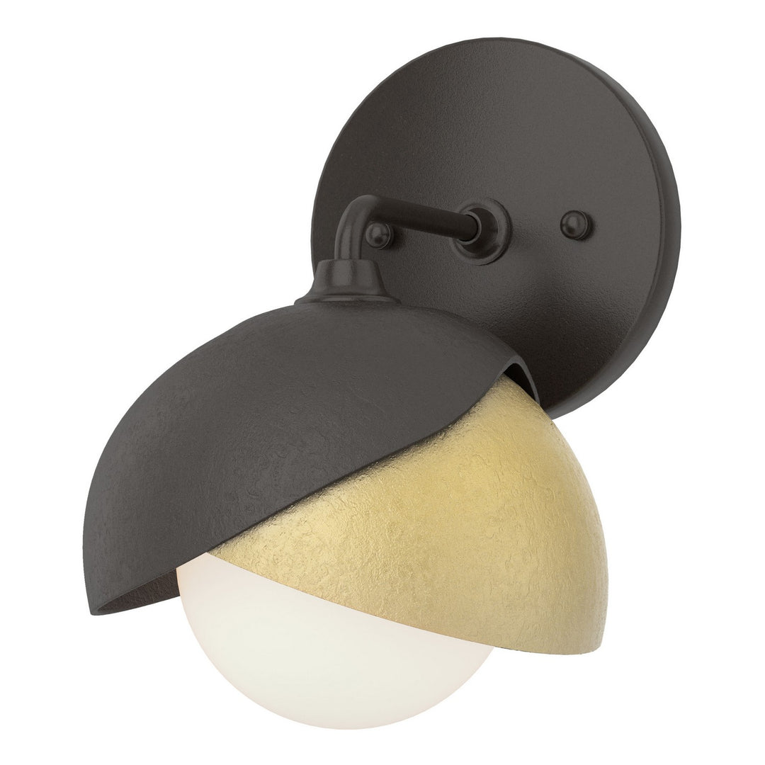 Hubbardton Forge Canada - 201374-SKT-14-86-GG0711 - One Light Bath Sconce - Brooklyn - Oil Rubbed Bronze