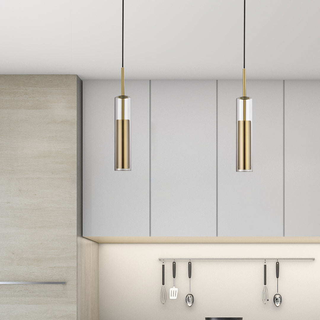 Dainolite Canada - LUN-1LEDP-AGB - LED Pendant - Luna - Aged Brass
