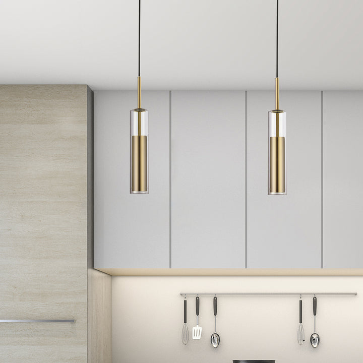 Dainolite Canada - LUN-1LEDP-AGB - LED Pendant - Luna - Aged Brass