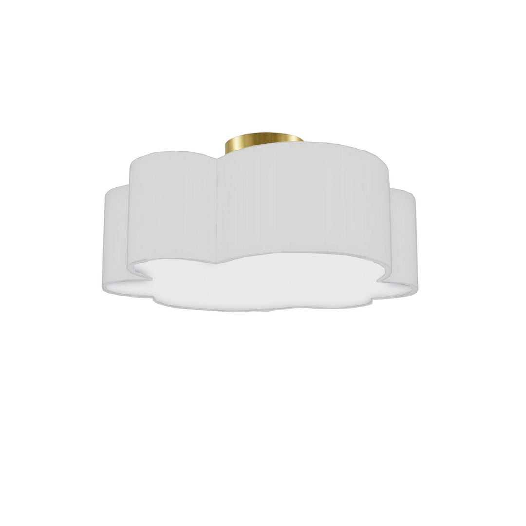 Phlox Three Light Flush Mount in White - available from The Lighting Shoppe, trusted by Canadian homeowners