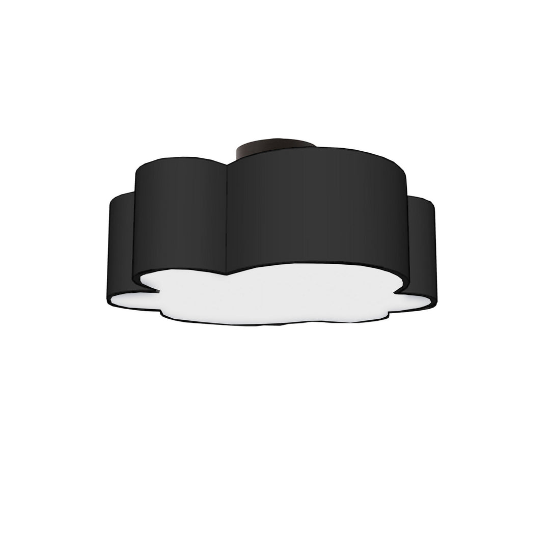 Phlox Three Light Flush Mount in Black - available from The Lighting Shoppe, trusted by Canadian homeowners