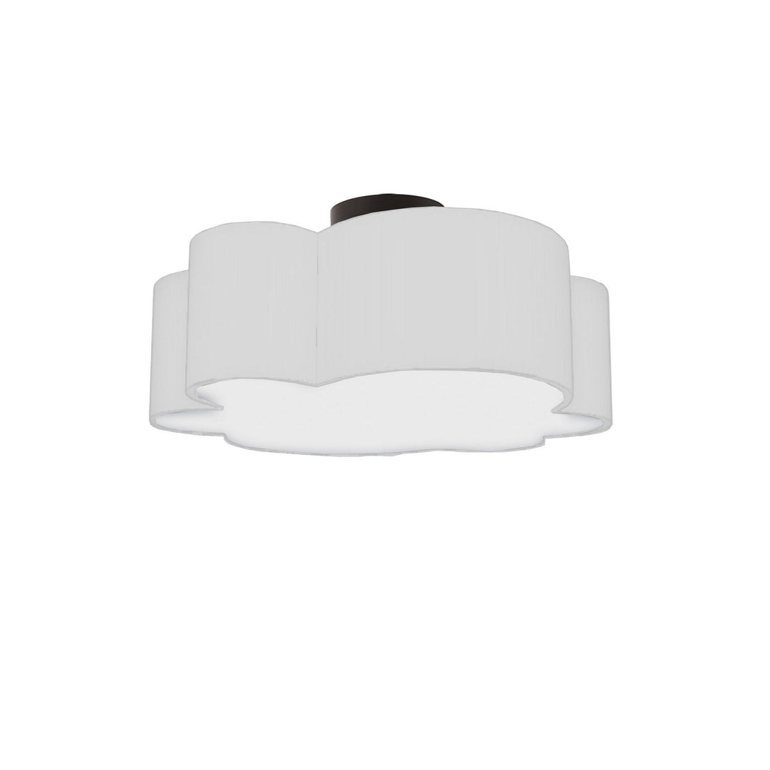 Phlox Three Light Flush Mount in White - available from The Lighting Shoppe, trusted by Canadian homeowners
