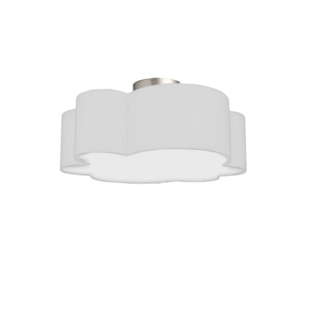 Phlox Three Light Flush Mount in White - available from The Lighting Shoppe, trusted by Canadian homeowners