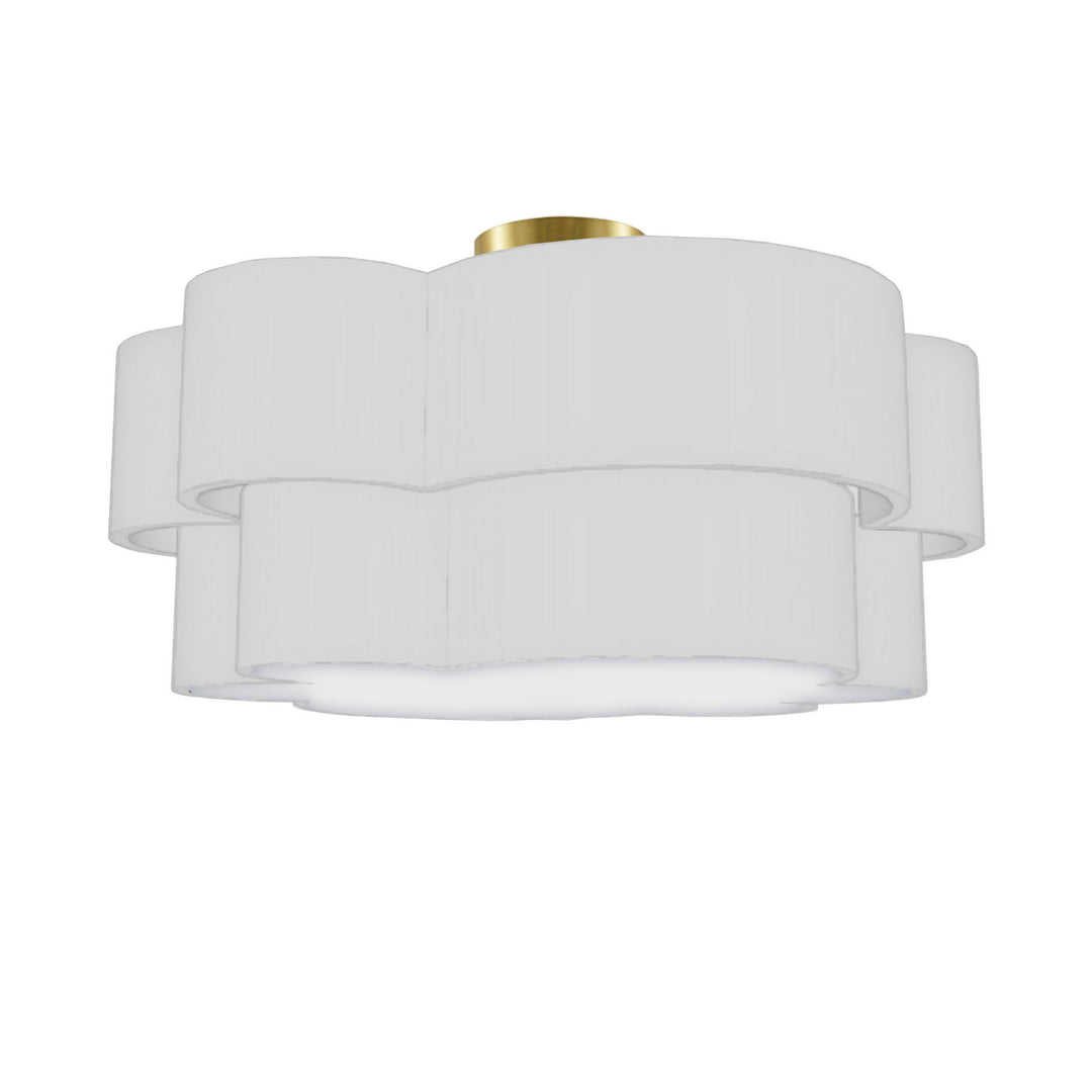 Phlox Three Light Flush Mount in White - available from The Lighting Shoppe, trusted by Canadian homeowners