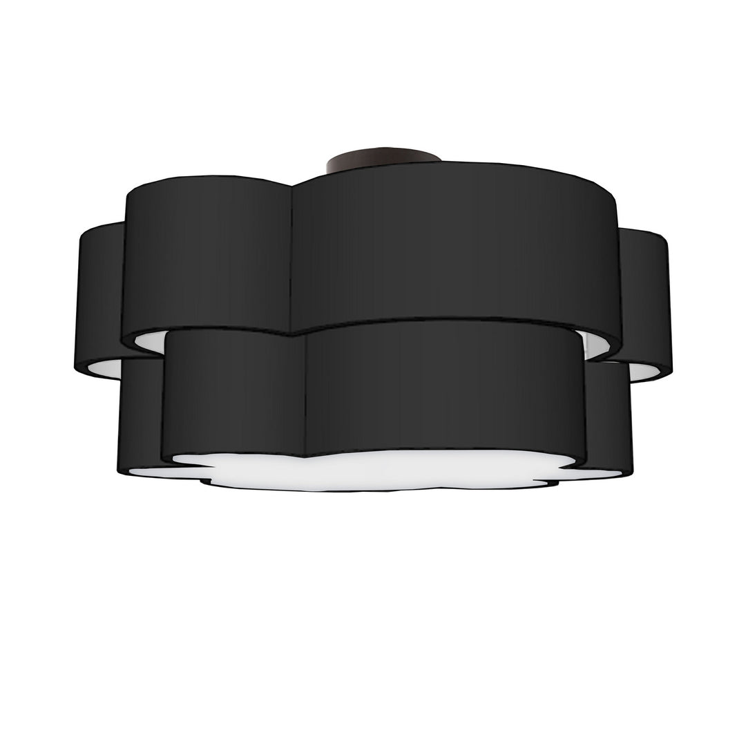 Phlox Three Light Flush Mount in Black - available from The Lighting Shoppe, trusted by Canadian homeowners
