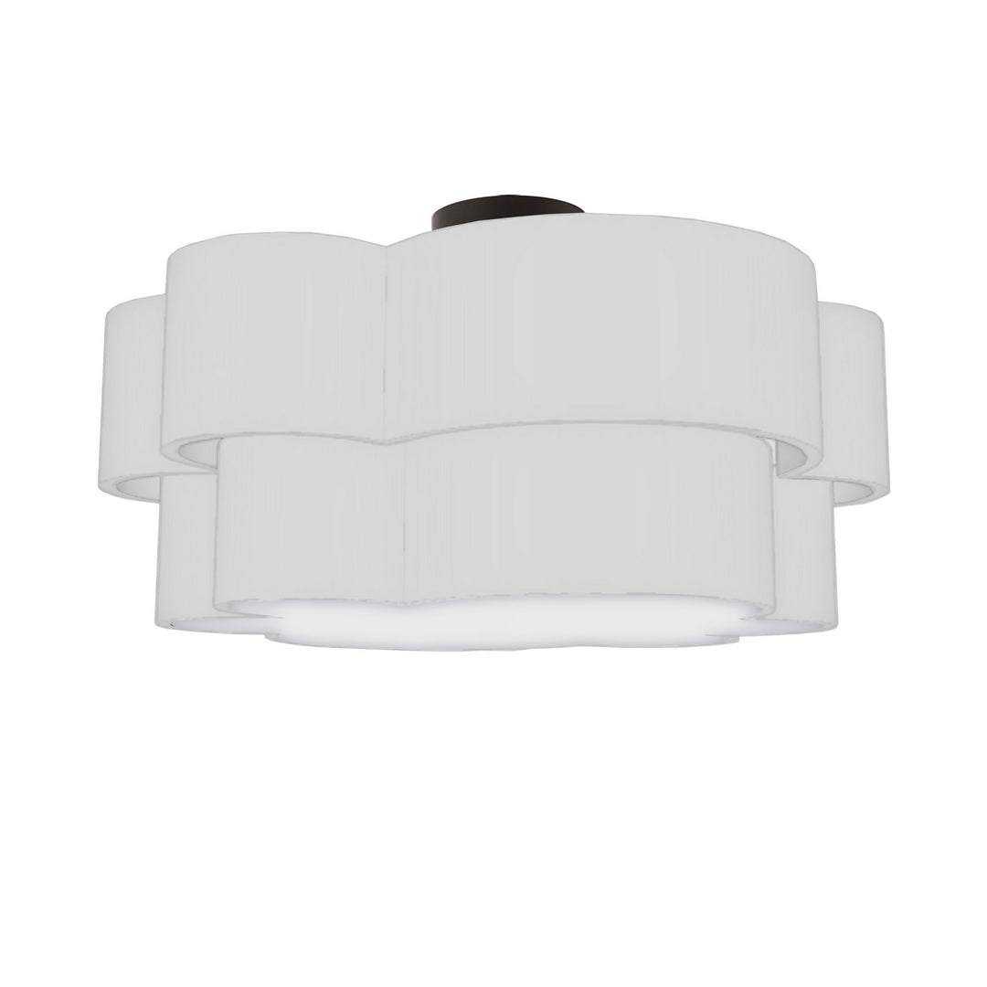 Phlox Three Light Flush Mount in White - available from The Lighting Shoppe, trusted by Canadian homeowners