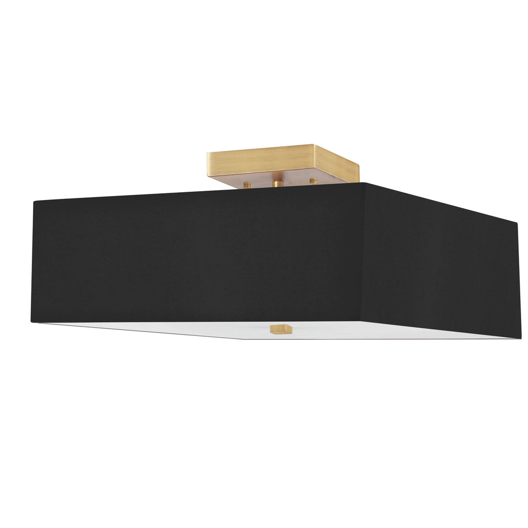 Seren Three Light Semi-Flush Mount in Black - available from The Lighting Shoppe, trusted by Canadian homeowners