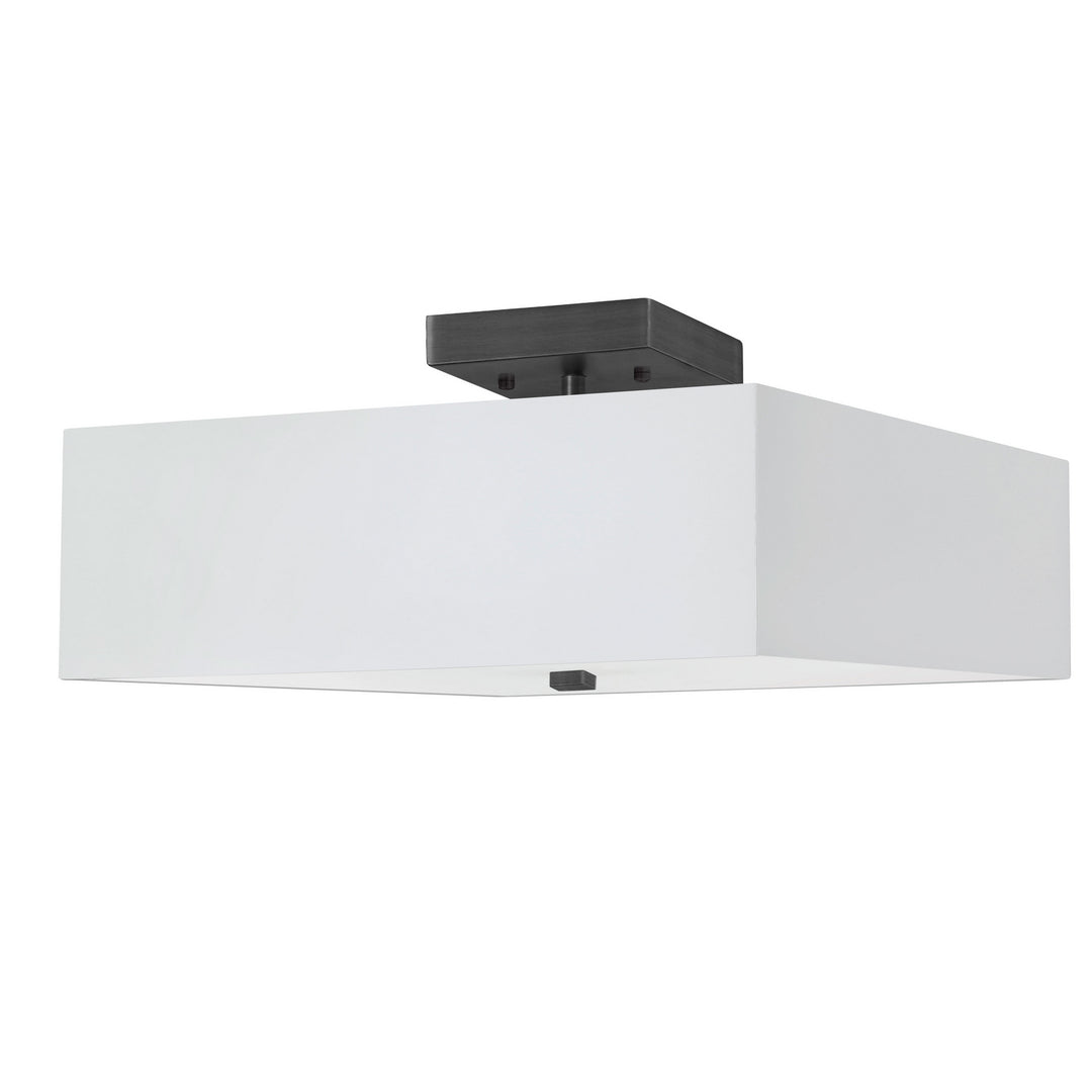 Seren Three Light Semi-Flush Mount in White - available from The Lighting Shoppe, trusted by Canadian homeowners