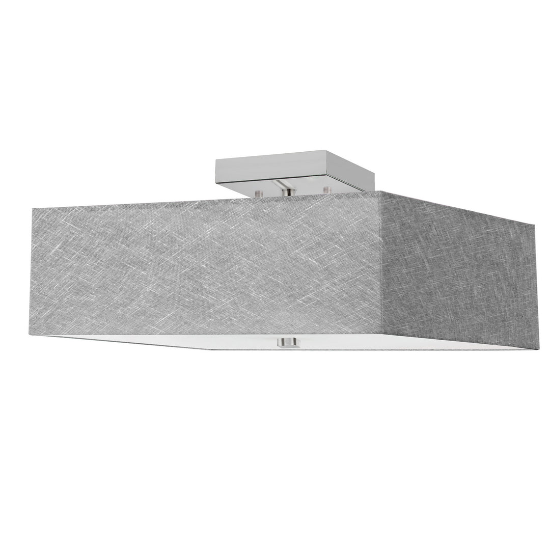 Seren Three Light Semi-Flush Mount in Grey - available from The Lighting Shoppe, trusted by Canadian homeowners