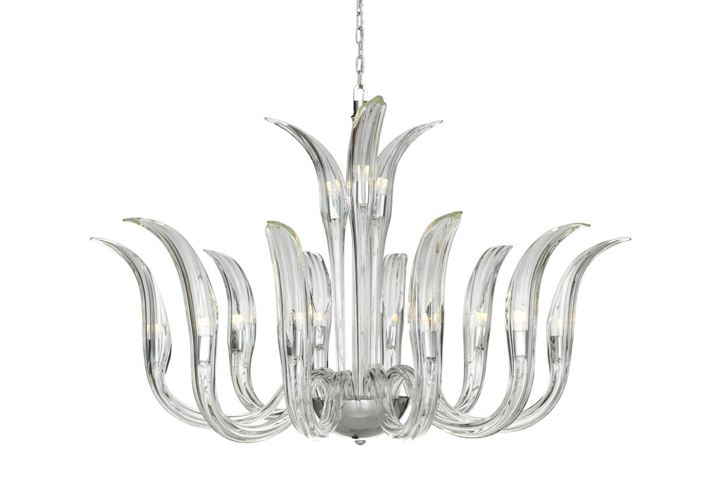 Cisne 13 Light Chandelier in Polished Nickel - available from The Lighting Shoppe, trusted by Canadian homeowners