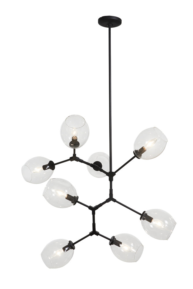 Nexpo Eight Light Pendant in Coal Black - available from The Lighting Shoppe, trusted by Canadian homeowners