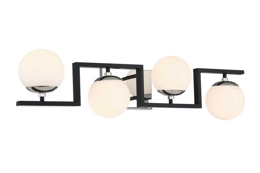 Alluria ll Four Light Bath in Polished Nickel And Coal - available from The Lighting Shoppe, trusted by Canadian homeowners