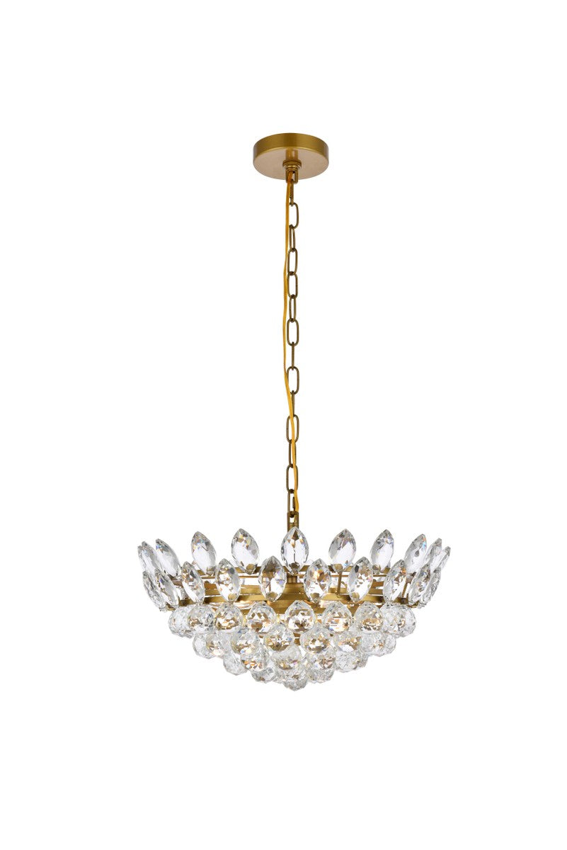 Emilia Five Light Pendant in Brass - available from The Lighting Shoppe, trusted by Canadian homeowners