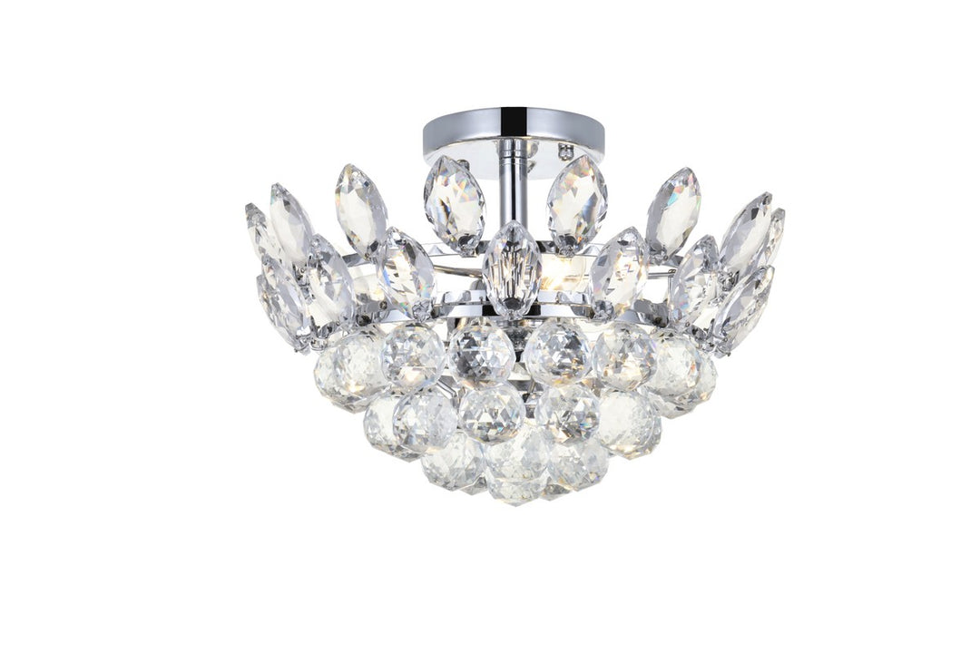 Emilia Three Light Flush Mount in Chrome - available from The Lighting Shoppe, trusted by Canadian homeowners
