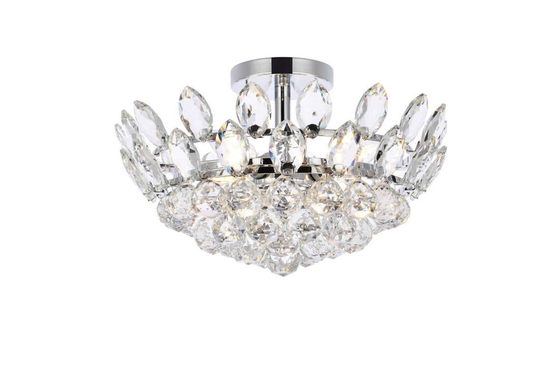 Emilia Three Light Flush Mount in Chrome - available from The Lighting Shoppe, trusted by Canadian homeowners