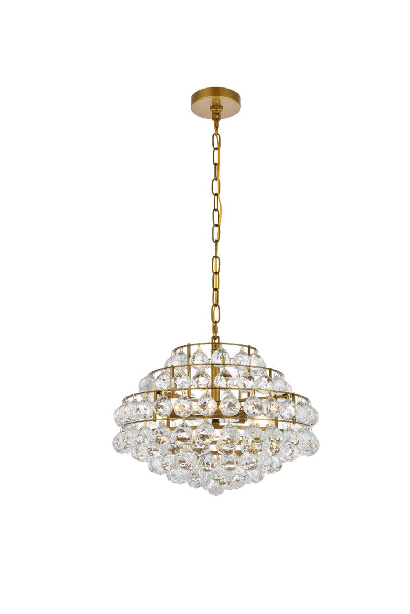 Savannah Five Light Pendant in Brass - available from The Lighting Shoppe, trusted by Canadian homeowners