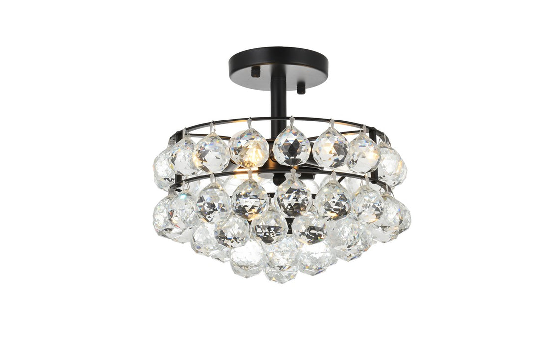 Savannah Three Light Flush Mount in Black - available from The Lighting Shoppe, trusted by Canadian homeowners