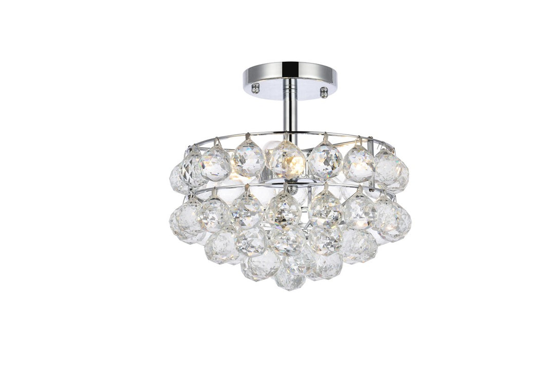 Savannah Three Light Flush Mount in Chrome - available from The Lighting Shoppe, trusted by Canadian homeowners