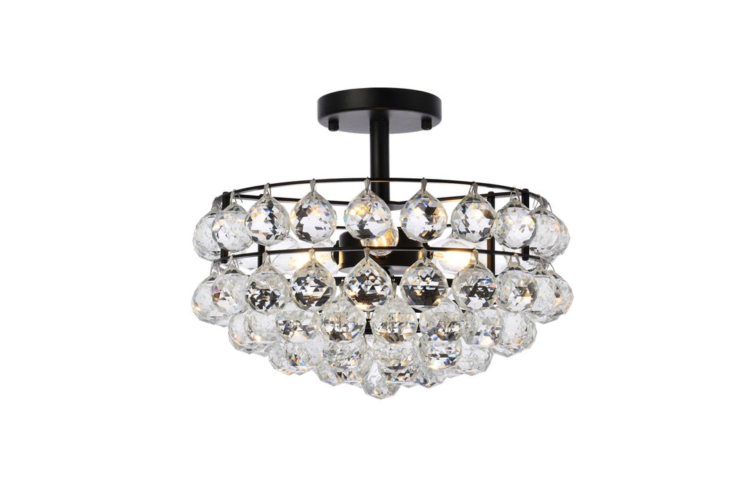 Savannah Three Light Flush Mount in Black - available from The Lighting Shoppe, trusted by Canadian homeowners