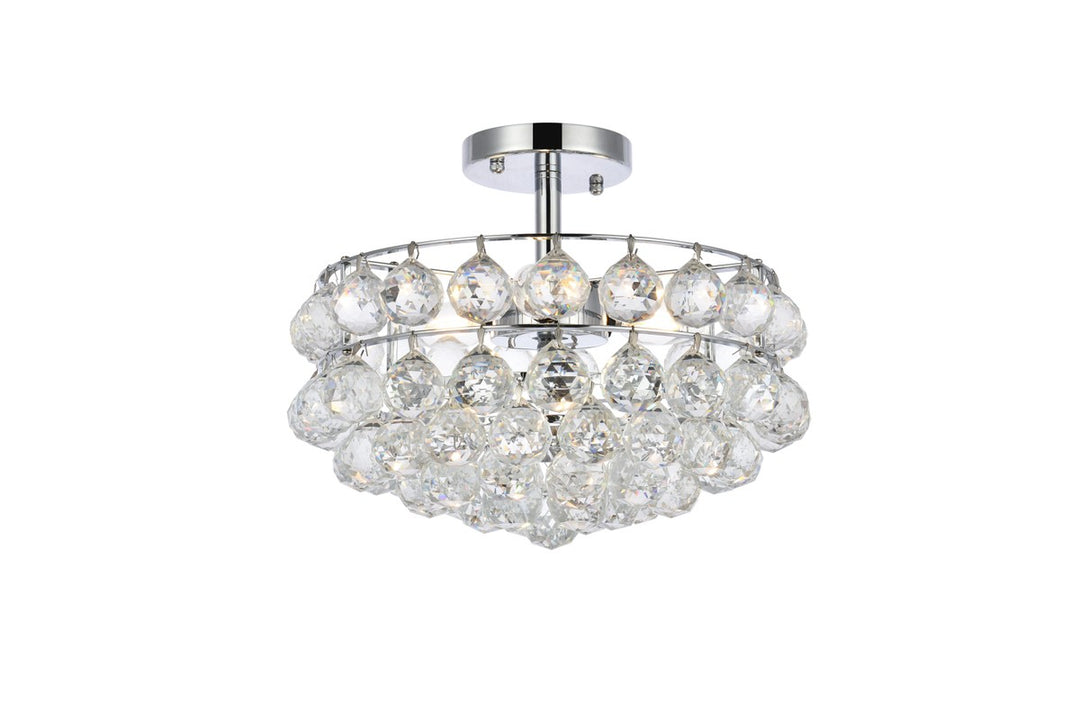 Savannah Three Light Flush Mount in Chrome - available from The Lighting Shoppe, trusted by Canadian homeowners