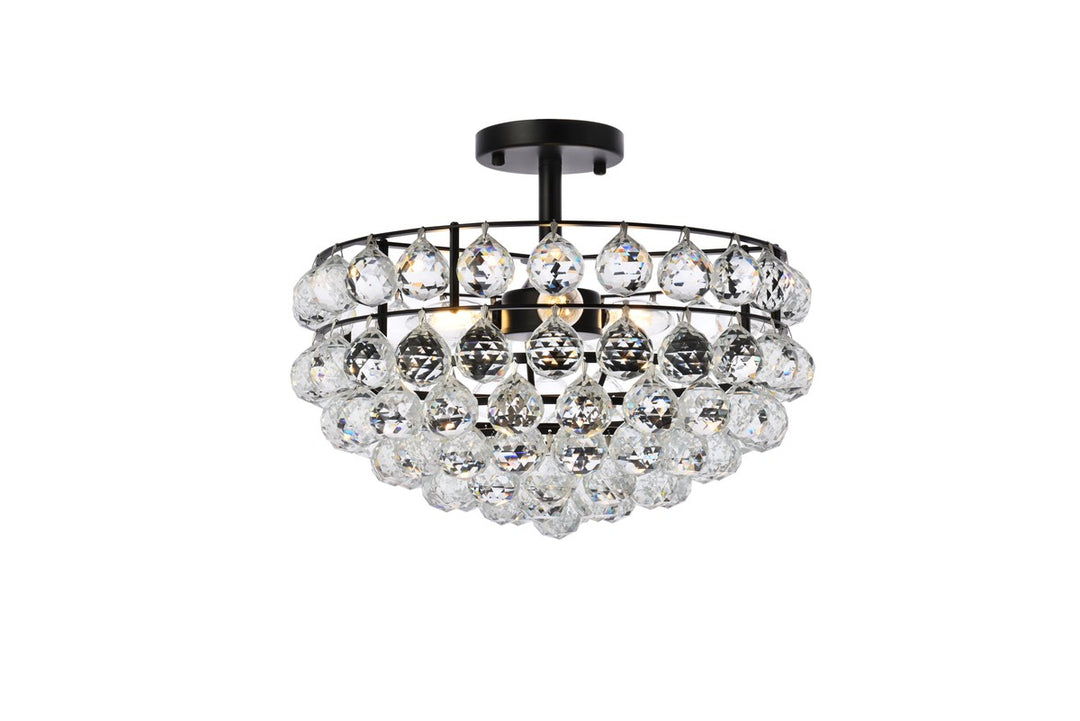 Savannah Three Light Flush Mount in Black - available from The Lighting Shoppe, trusted by Canadian homeowners
