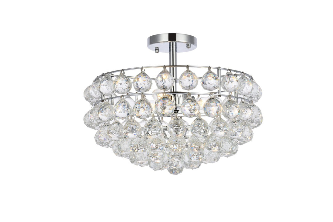 Savannah Three Light Flush Mount in Chrome - available from The Lighting Shoppe, trusted by Canadian homeowners
