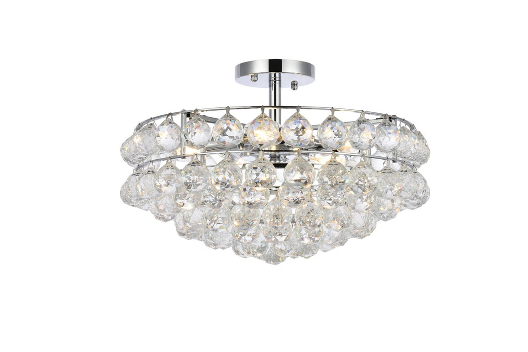 Savannah Five Light Flush Mount in Chrome - available from The Lighting Shoppe, trusted by Canadian homeowners