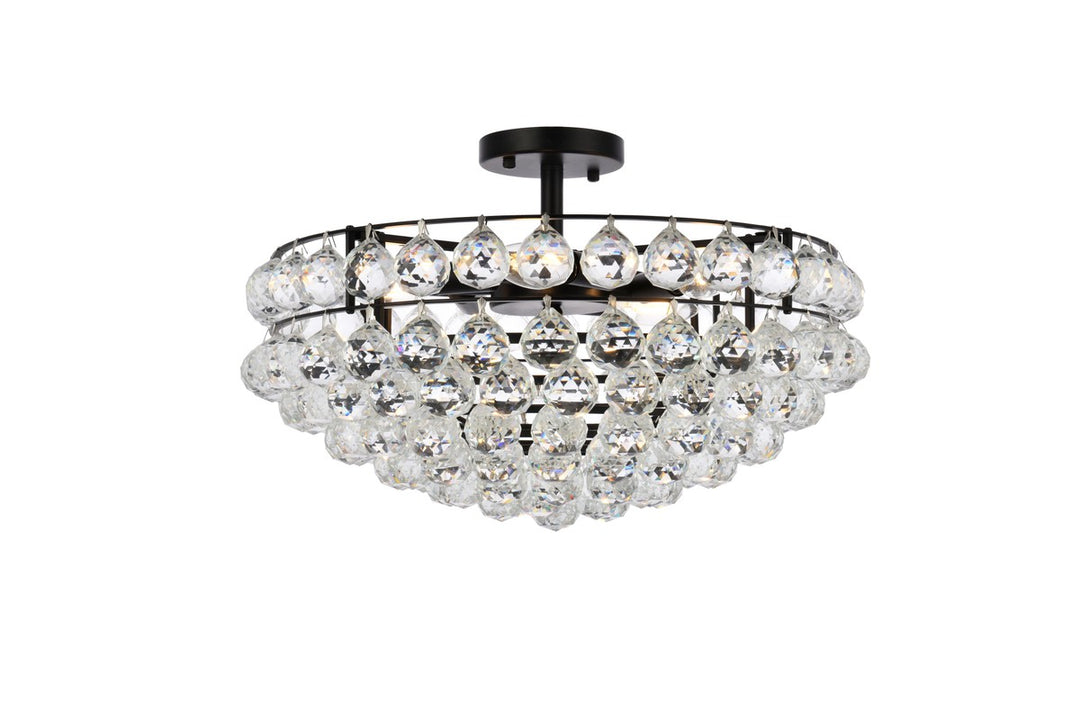 Savannah Five Light Flush Mount in Black - available from The Lighting Shoppe, trusted by Canadian homeowners