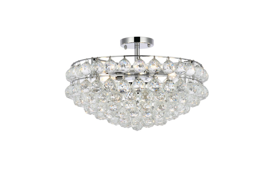 Savannah Five Light Flush Mount in Chrome - available from The Lighting Shoppe, trusted by Canadian homeowners