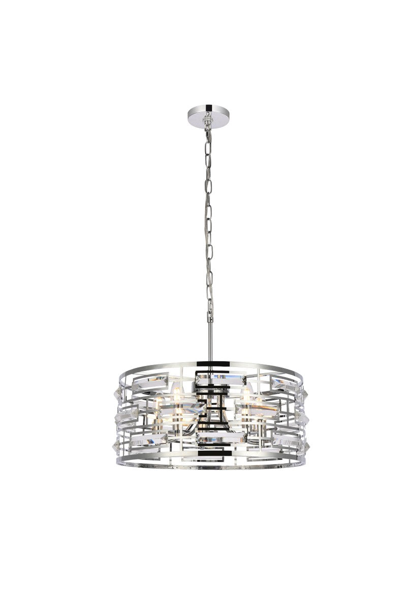 Elegant Lighting - 1108D19C - Five Light Pendant - Kennedy - chrome