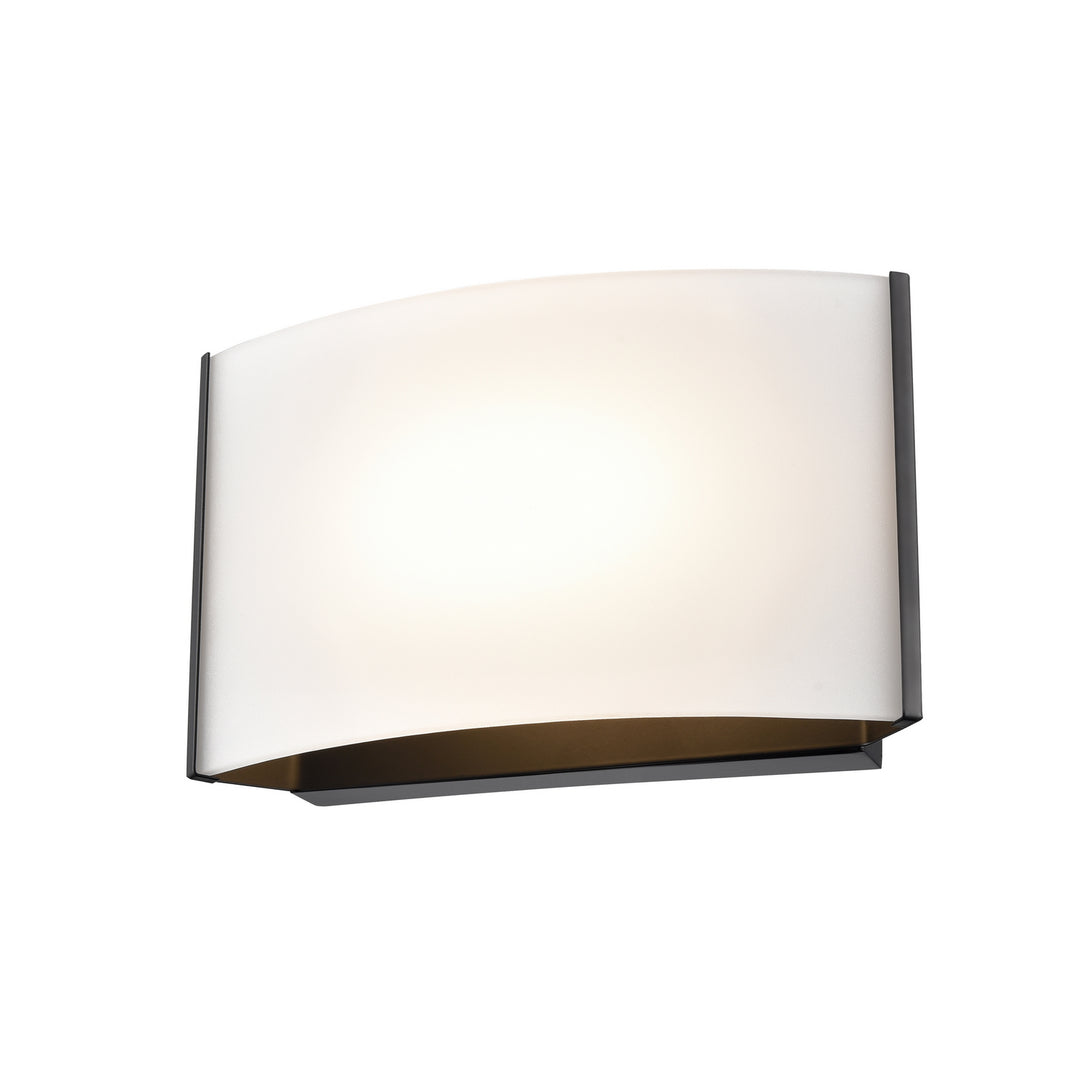 Vanguard Cct LED Wall Sconce in Ebony w/Half Opal Glass - available from The Lighting Shoppe, trusted by Canadian homeowners