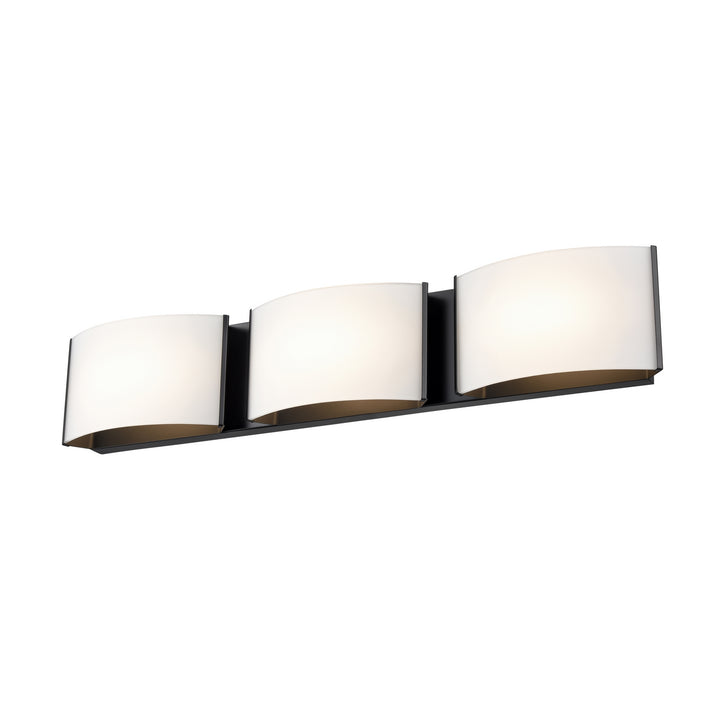 DVI Canada - DVP1797EB-OP - LED Vanity - Vanguard Cct - Ebony w/Half Opal Glass