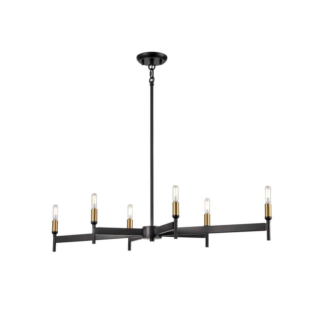 Cambrai Six Light Linear in Multiple/Ebony - available from The Lighting Shoppe, trusted by Canadian homeowners