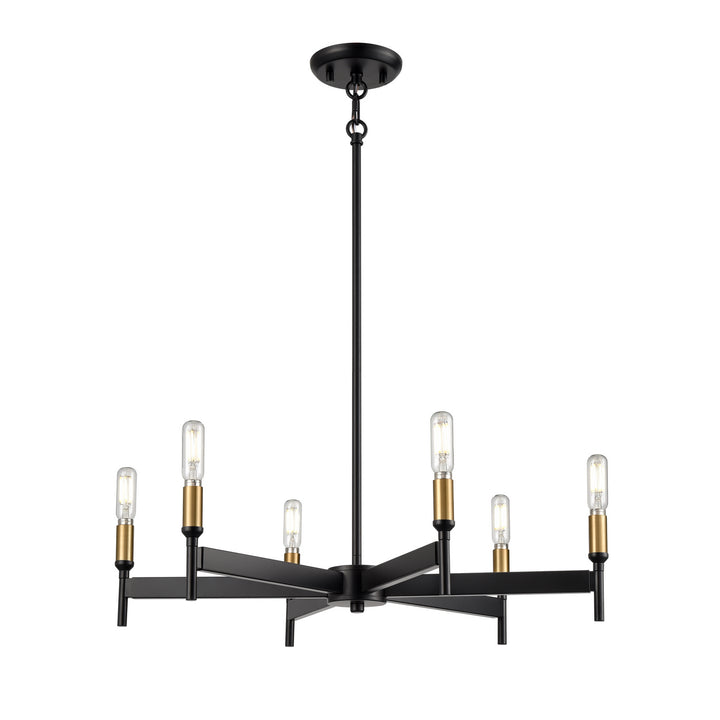 DVI Canada - DVP27327MF+EB - Six Light Chandelier - Cambrai - Multiple Finishes And Ebony