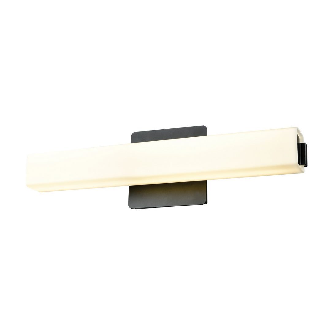 Venture Cct LED Vanity in Ebony w/Half Opal Glass - available from The Lighting Shoppe, trusted by Canadian homeowners