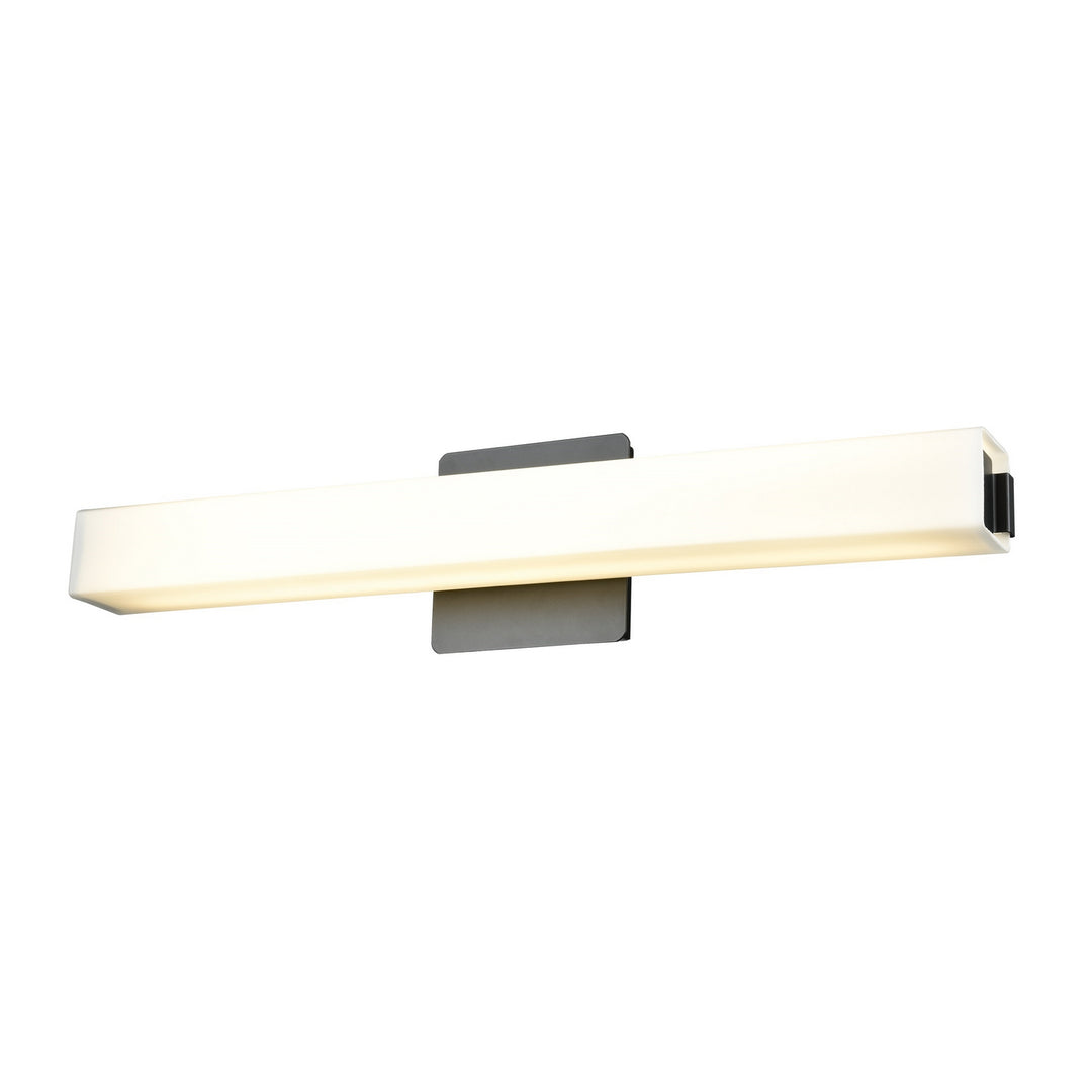 Venture Cct LED Vanity in Ebony w/Half Opal Glass - available from The Lighting Shoppe, trusted by Canadian homeowners