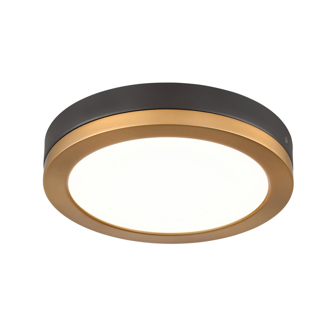 Temagami Cct LED Flush Mount in Brass/Graphite - available from The Lighting Shoppe, trusted by Canadian homeowners