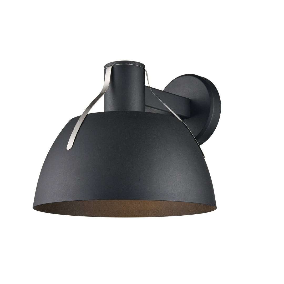 Alcenon Outdoor One Light Wall Sconce in Black/Stainless Steel - available from The Lighting Shoppe, trusted by Canadian homeowners