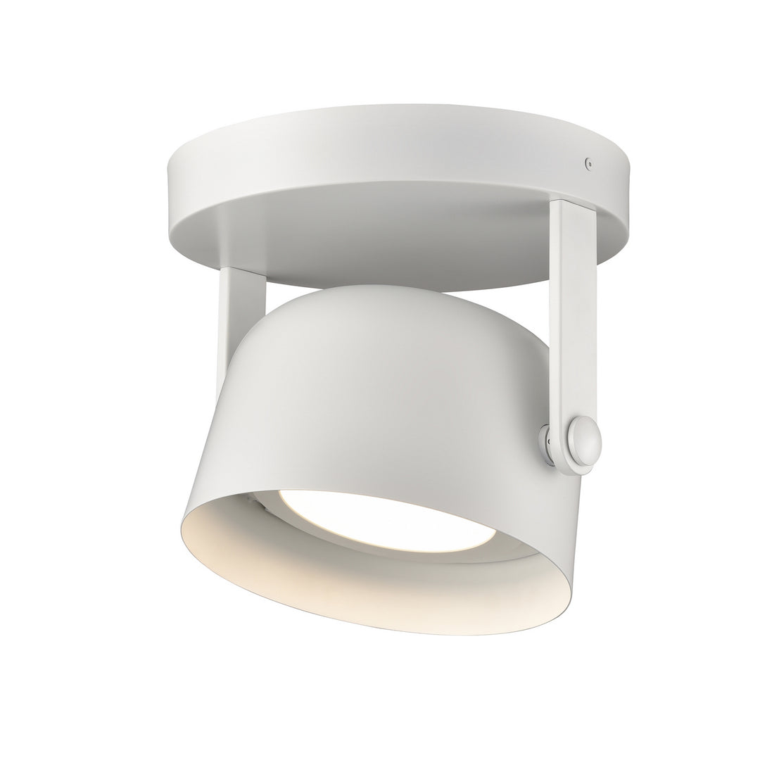 Tuque Cct LED Semi-Flush Mount in Matte White - available from The Lighting Shoppe, trusted by Canadian homeowners