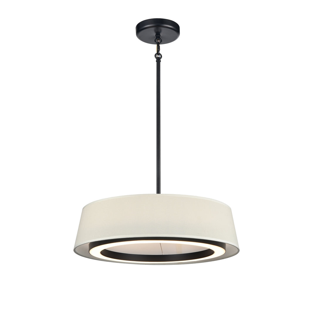 DVI Canada - DVP41008EB-LIN-CCT - LED Pendant - Celene Cct - Ebony w/Natural Linen Shade