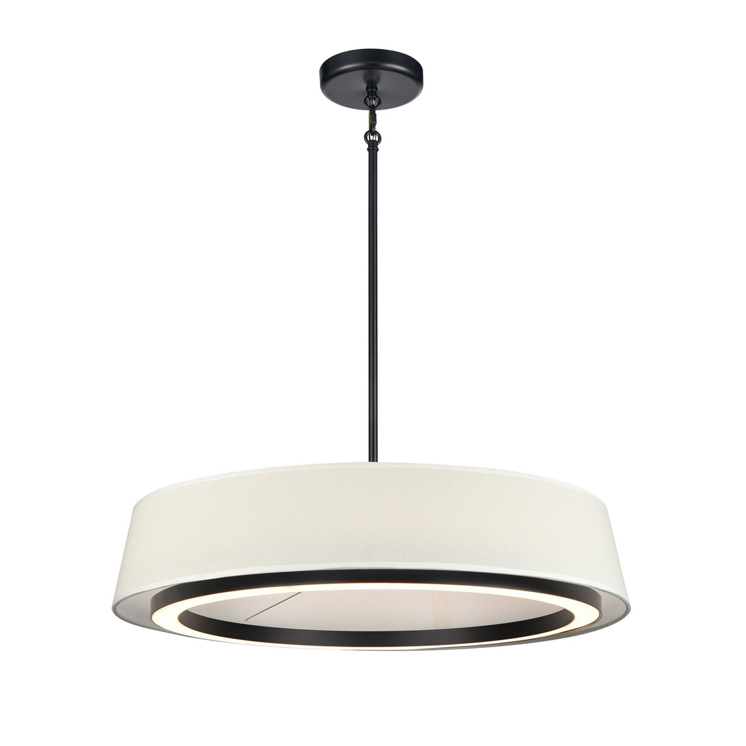 DVI Canada - DVP41024EB-LIN-CCT - LED Pendant - Celene Cct - Ebony w/Natural Linen Shade