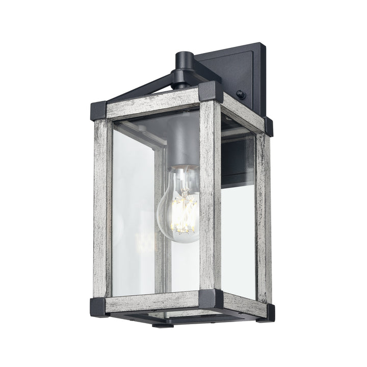 DVI Canada - DVP41271BK+WWG-CL - One Light Wall Sconce - Nipigon Outdoor - Black And White Washed Grey w/Clear Glass